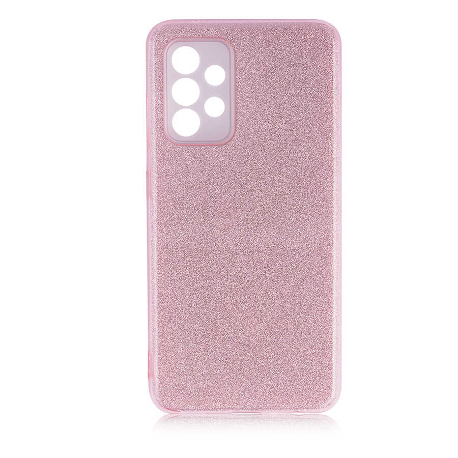 Galaxy A72 Kılıf Zore Shining Silikon Rose Gold
