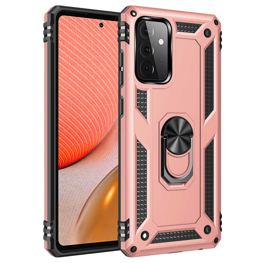 Galaxy A72 Kılıf Zore Vega Kapak Rose Gold