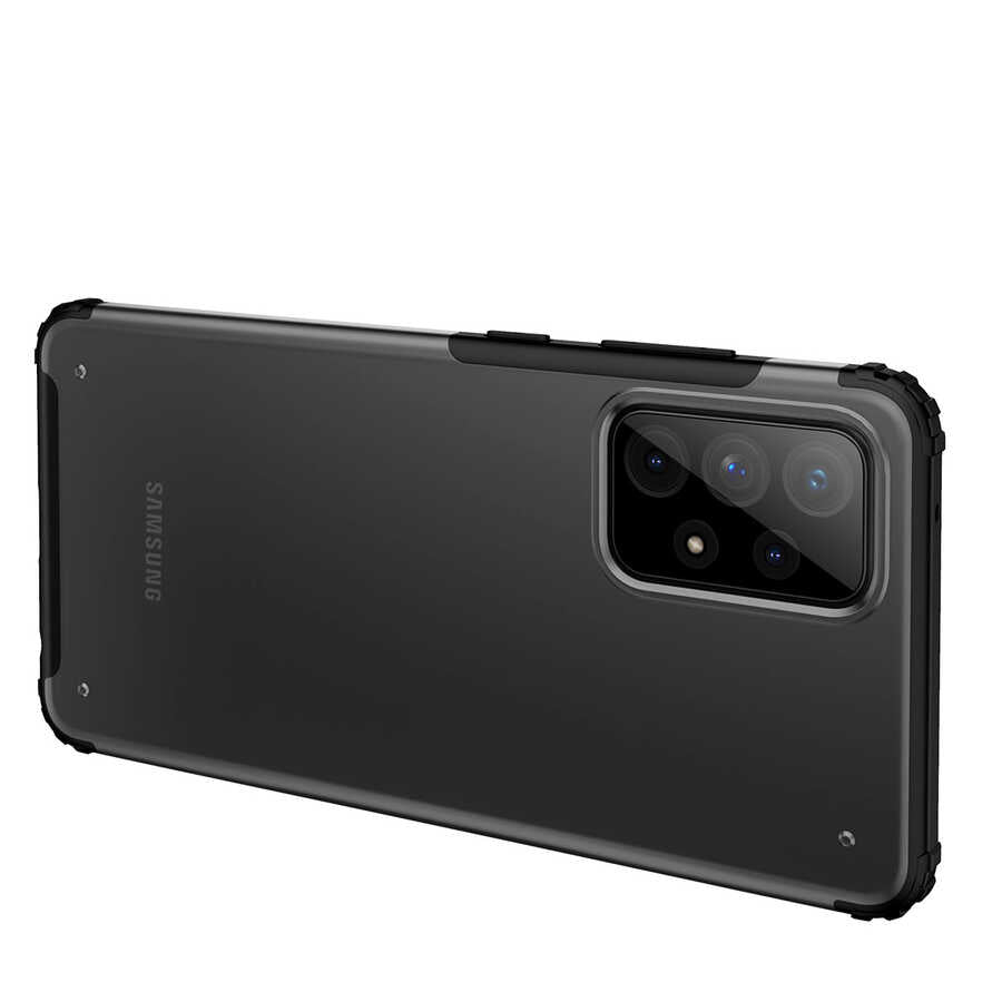 Galaxy A72 Kılıf Zore Volks Kapak Siyah