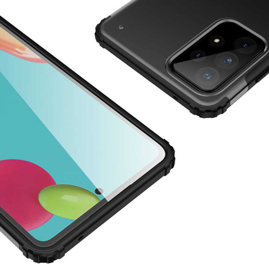 Galaxy A72 Kılıf Zore Volks Kapak Siyah