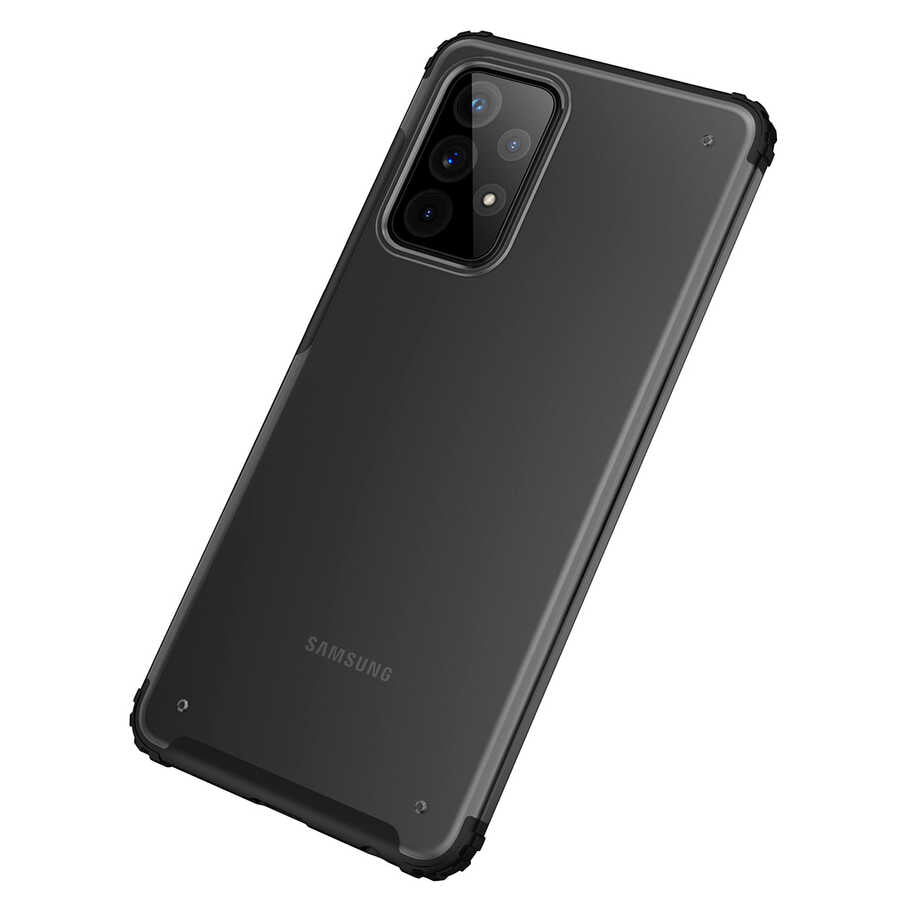 Galaxy A72 Kılıf Zore Volks Kapak Siyah