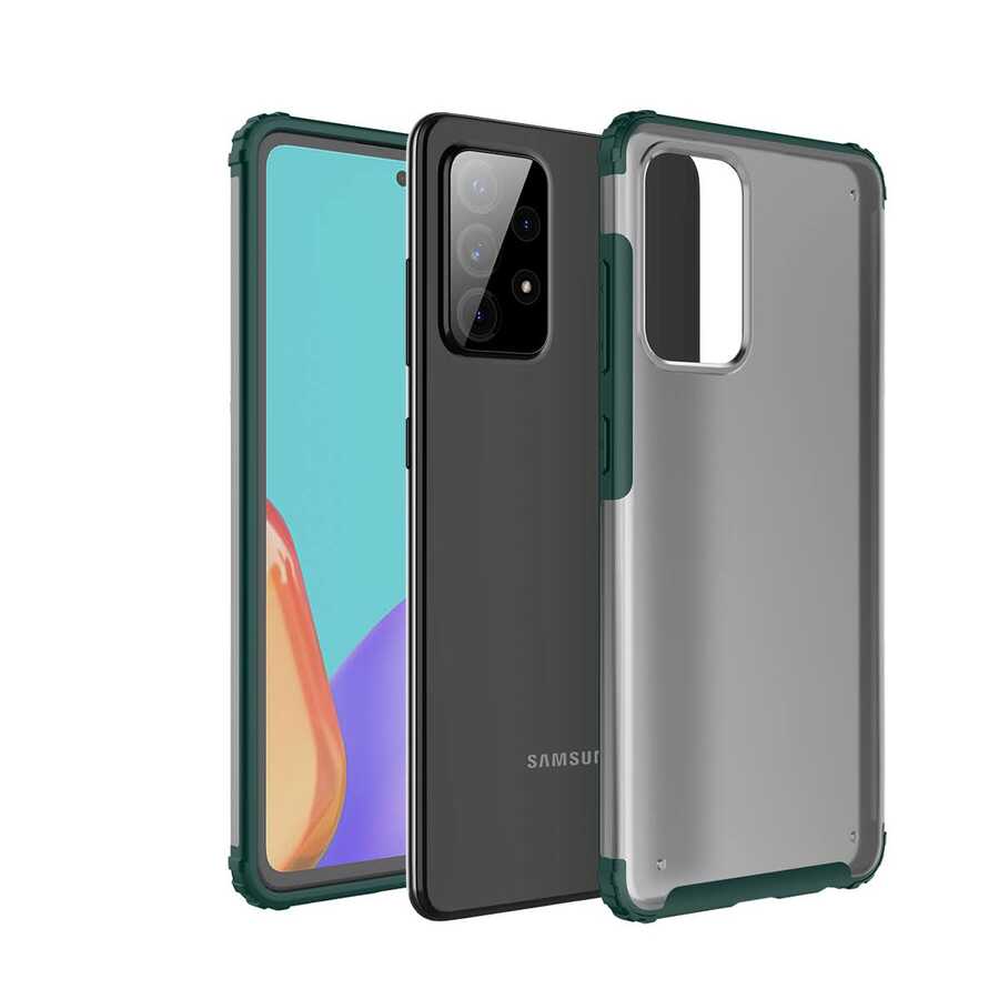 Galaxy A72 Kılıf Zore Volks Kapak Koyu Yeşil