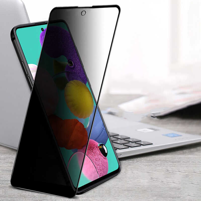 Galaxy A73 Davin 5D Privacy Cam Ekran Koruyucu Siyah