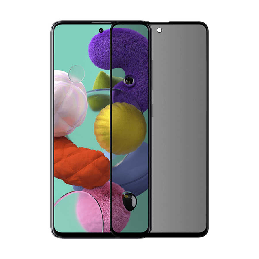 Galaxy A73 Davin 5D Privacy Cam Ekran Koruyucu Siyah