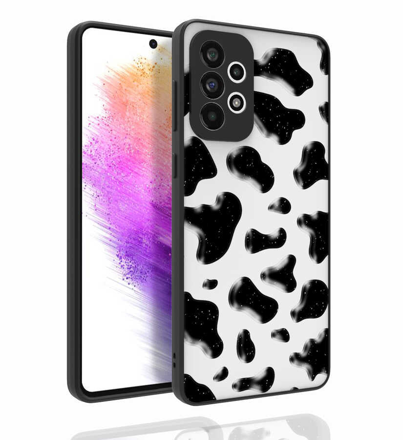 Galaxy A73 Kılıf Desenli Kamera Korumalı Parlak Zore Nora Kapak NO2