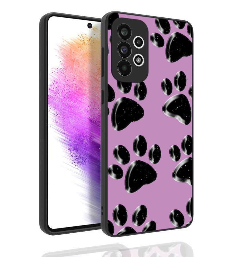 Galaxy A73 Kılıf Desenli Kamera Korumalı Parlak Zore Nora Kapak NO3