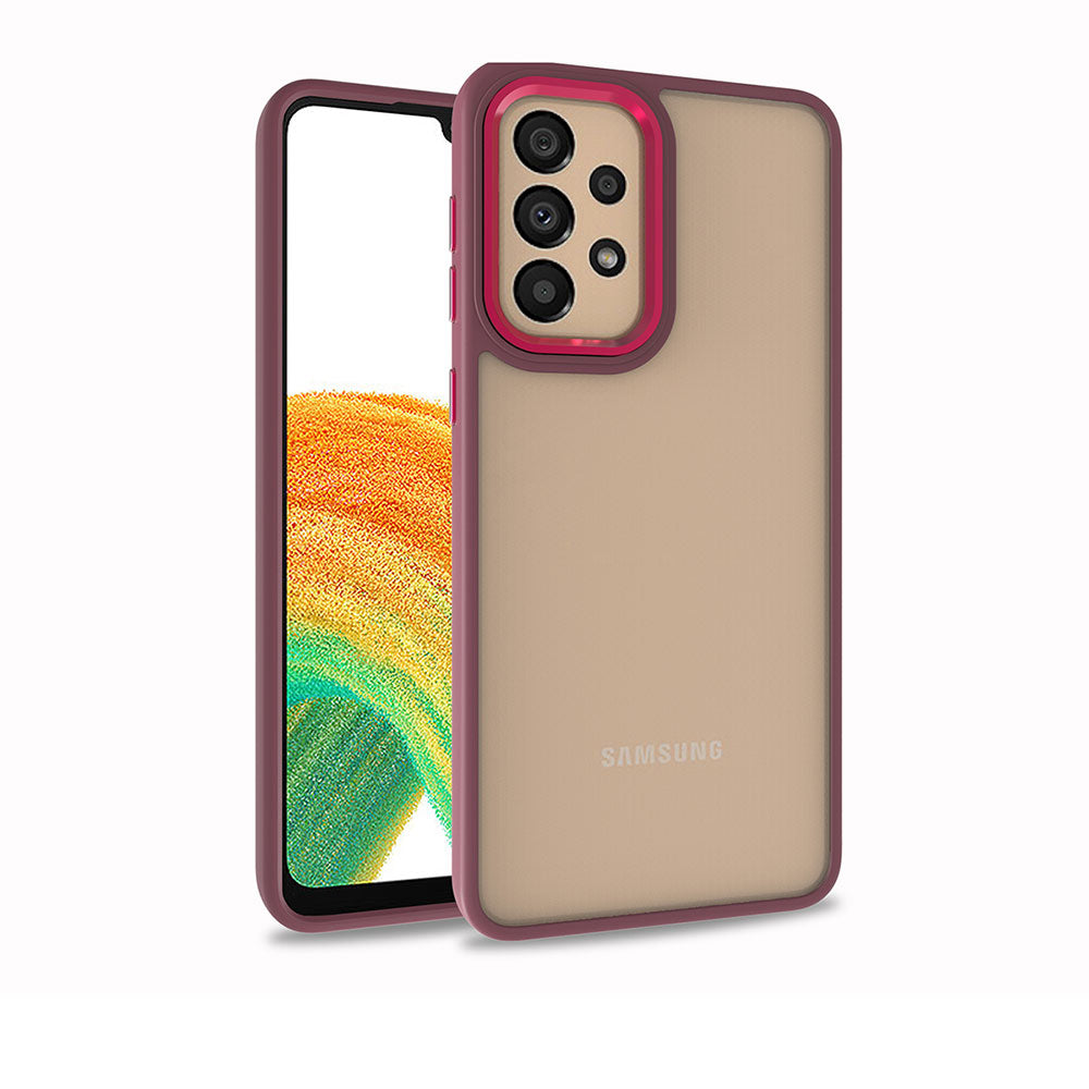 Galaxy A73 Kılıf Zore Flora Kapak Kırmızı