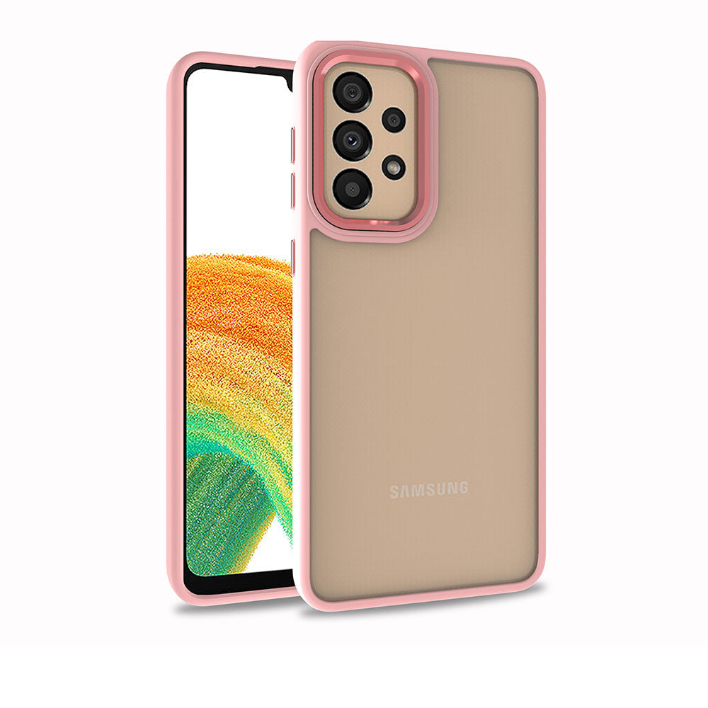 Galaxy A73 Kılıf Zore Flora Kapak Rose Gold