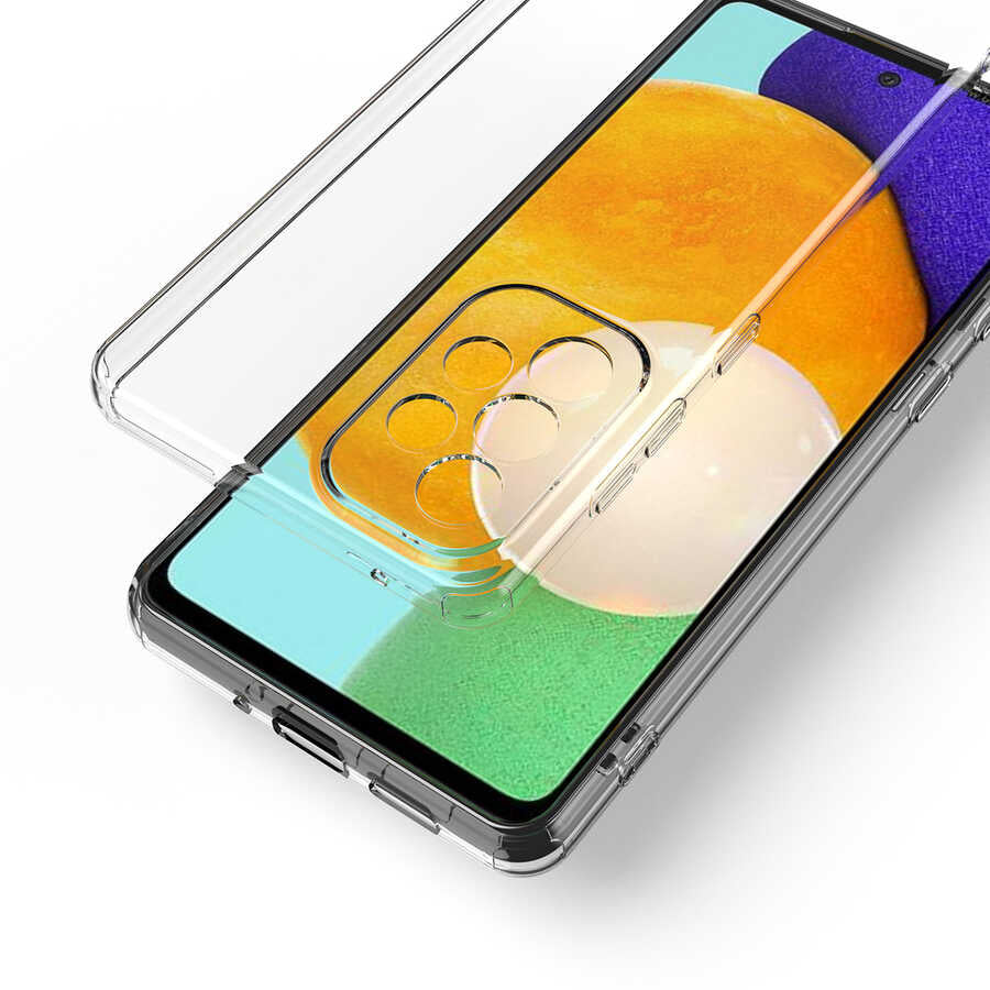 Galaxy A73 Kılıf Zore Kamera Korumalı Süper Silikon Kapak Renksiz