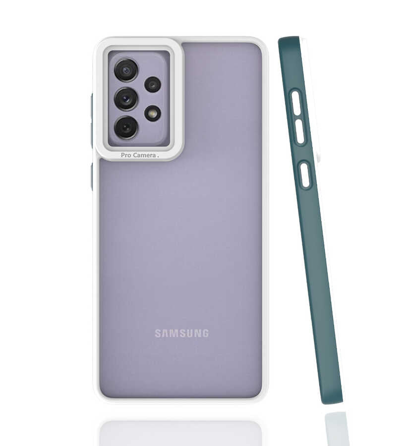 Galaxy A73 Kılıf Zore Mima Kapak Koyu Yeşil