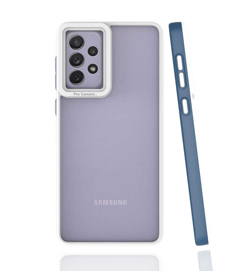 Galaxy A73 Kılıf Zore Mima Kapak Lacivert