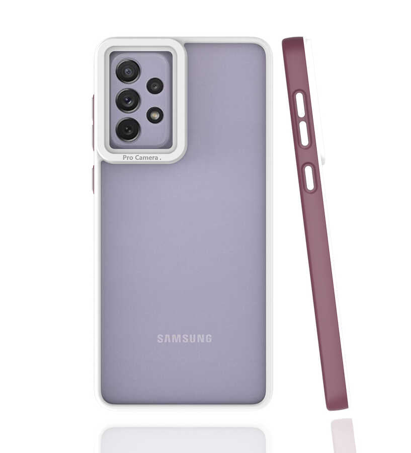 Galaxy A73 Kılıf Zore Mima Kapak Mürdüm