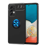 Galaxy A73 Kılıf Zore Ravel Silikon Kapak Siyah-Mavi