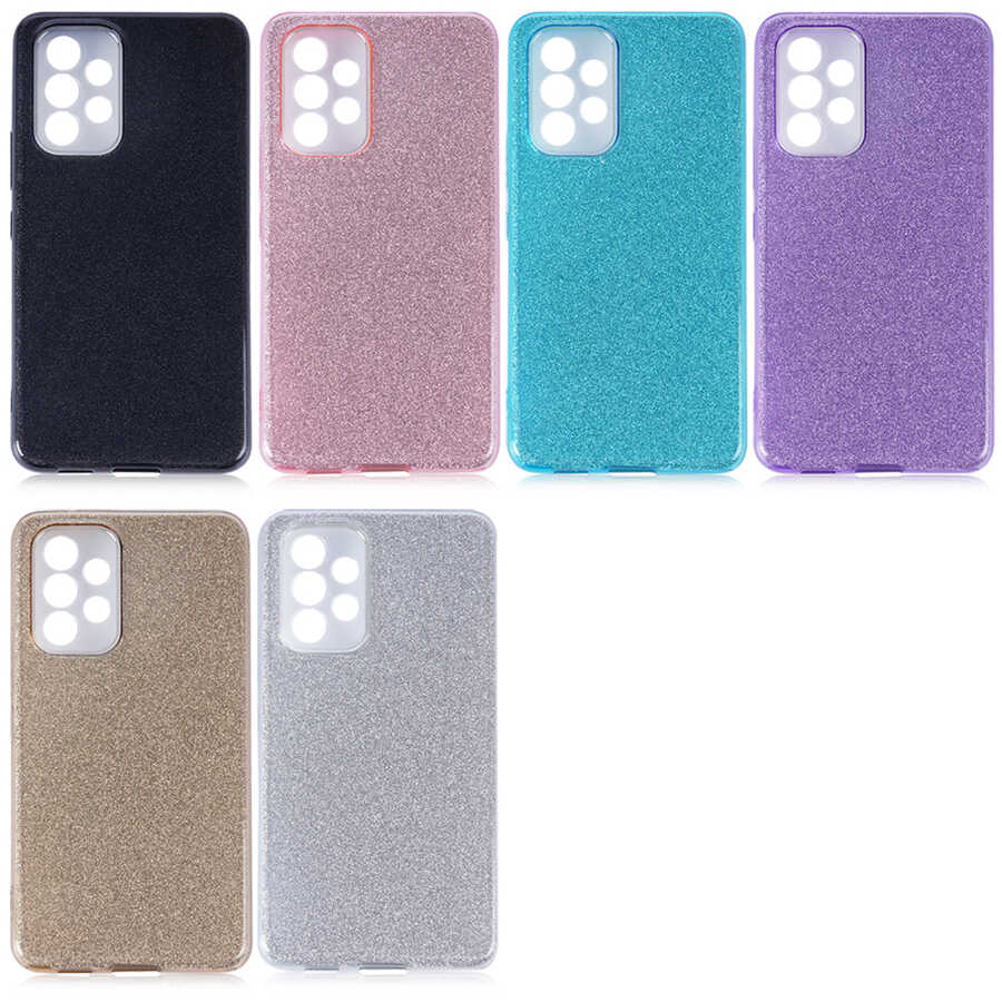 Galaxy A73 Kılıf Zore Shining Silikon Gümüş