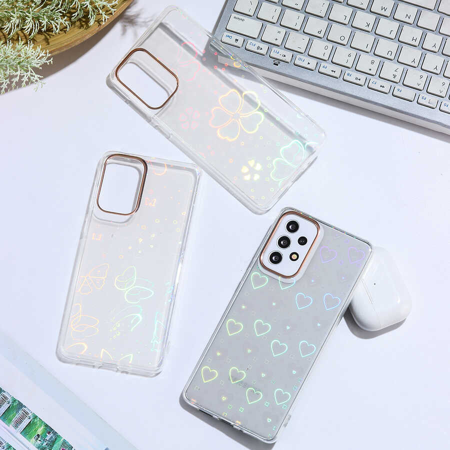 Galaxy A73 Kılıf Zore Sidney Desenli Sert Kapak Butterfly No2