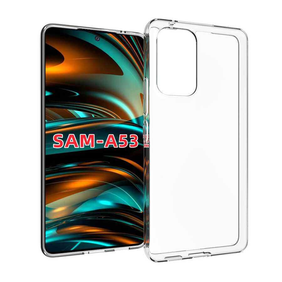 Galaxy A73 Kılıf Zore Süper Silikon Kapak Renksiz