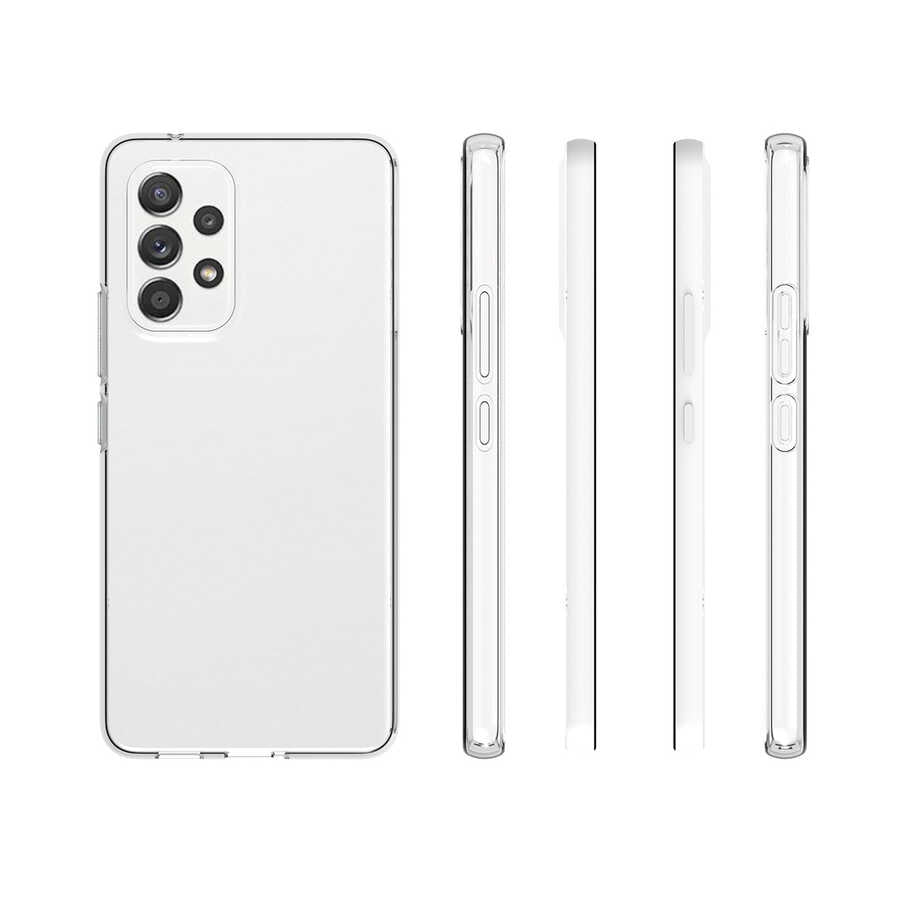 Galaxy A73 Kılıf Zore Süper Silikon Kapak Renksiz