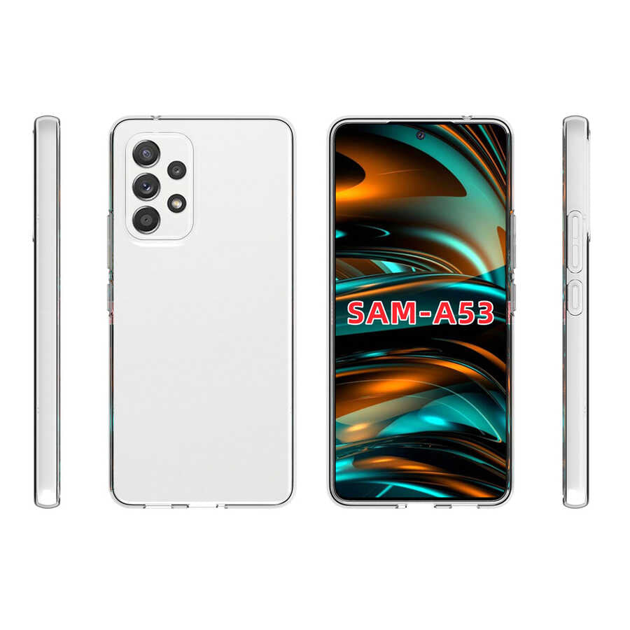 Galaxy A73 Kılıf Zore Süper Silikon Kapak Renksiz