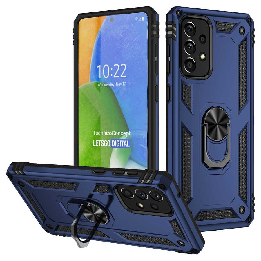 Galaxy A73 Kılıf Zore Vega Kapak Siyah