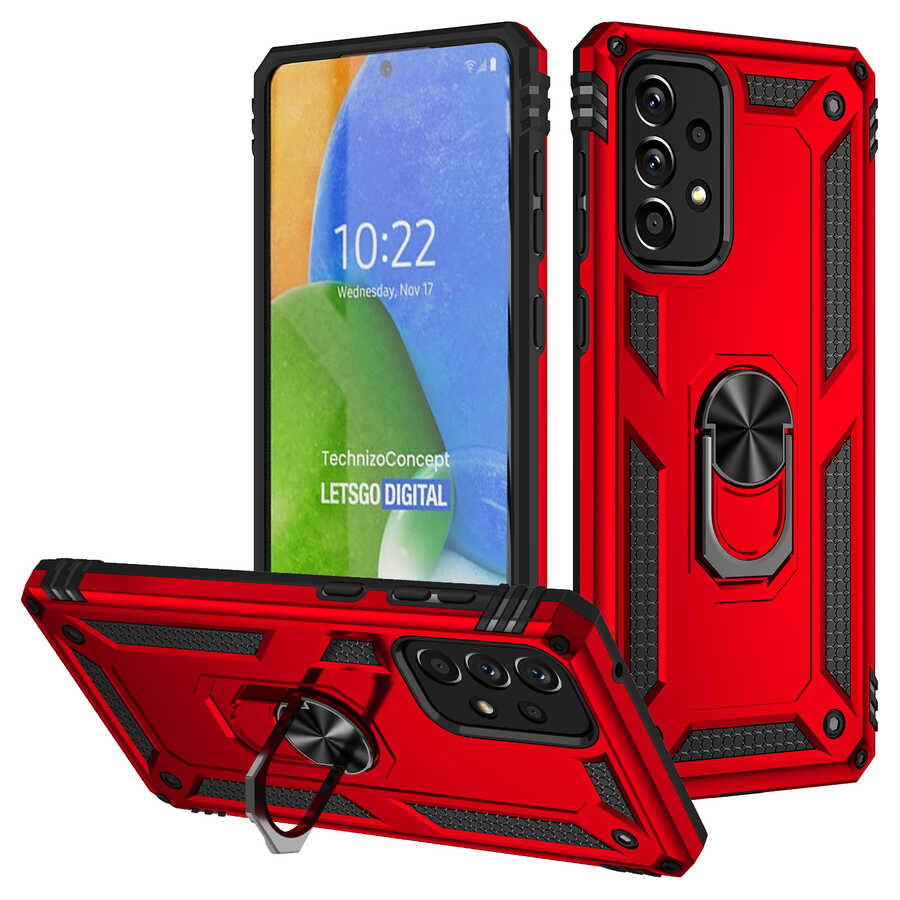 Galaxy A73 Kılıf Zore Vega Kapak Kırmızı