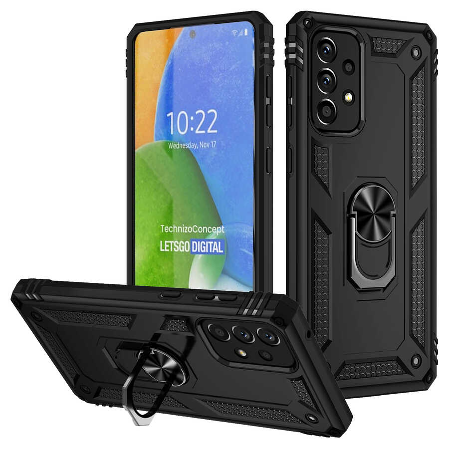 Galaxy A73 Kılıf Zore Vega Kapak Siyah