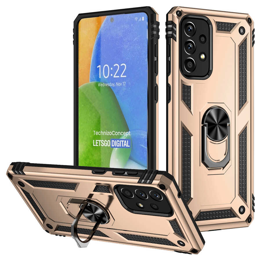 Galaxy A73 Kılıf Zore Vega Kapak Gold
