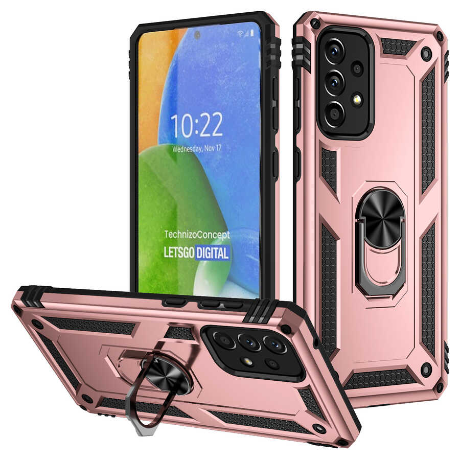Galaxy A73 Kılıf Zore Vega Kapak Rose Gold