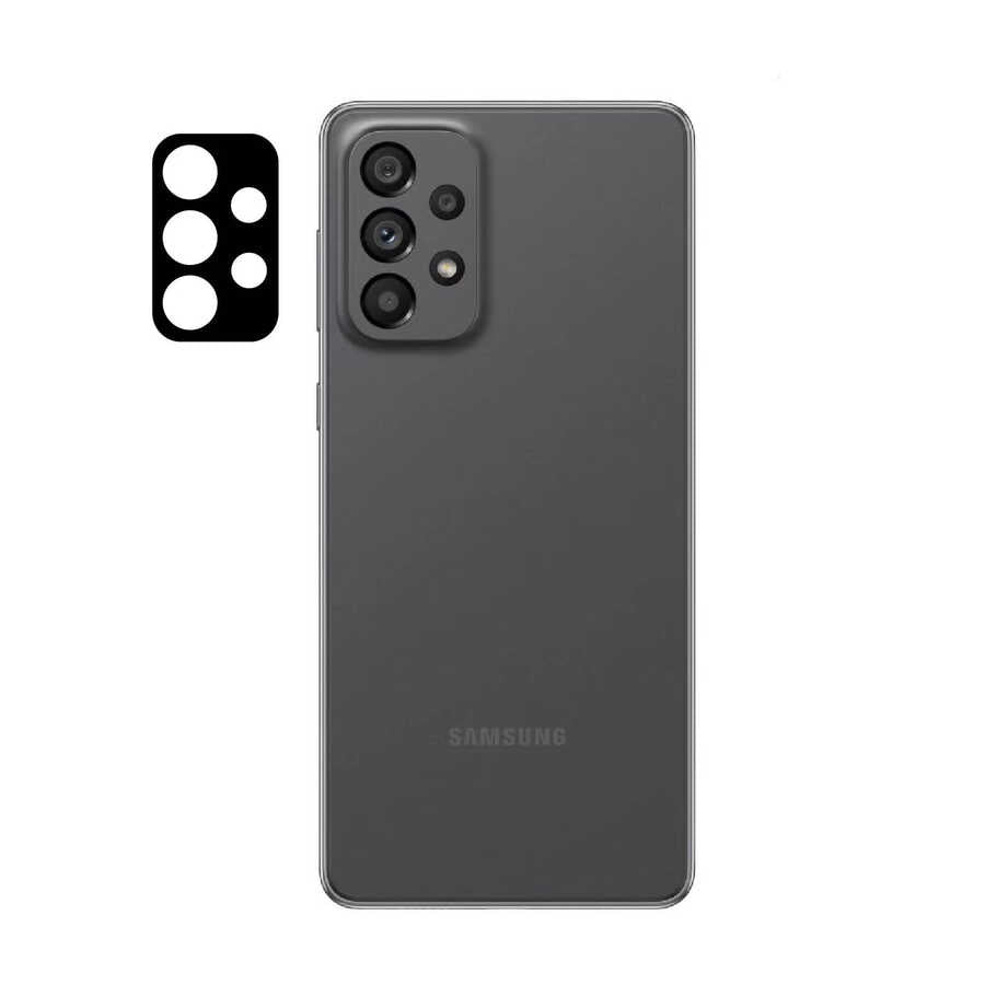 Galaxy A73 Zore 3D Kamera Camı Siyah