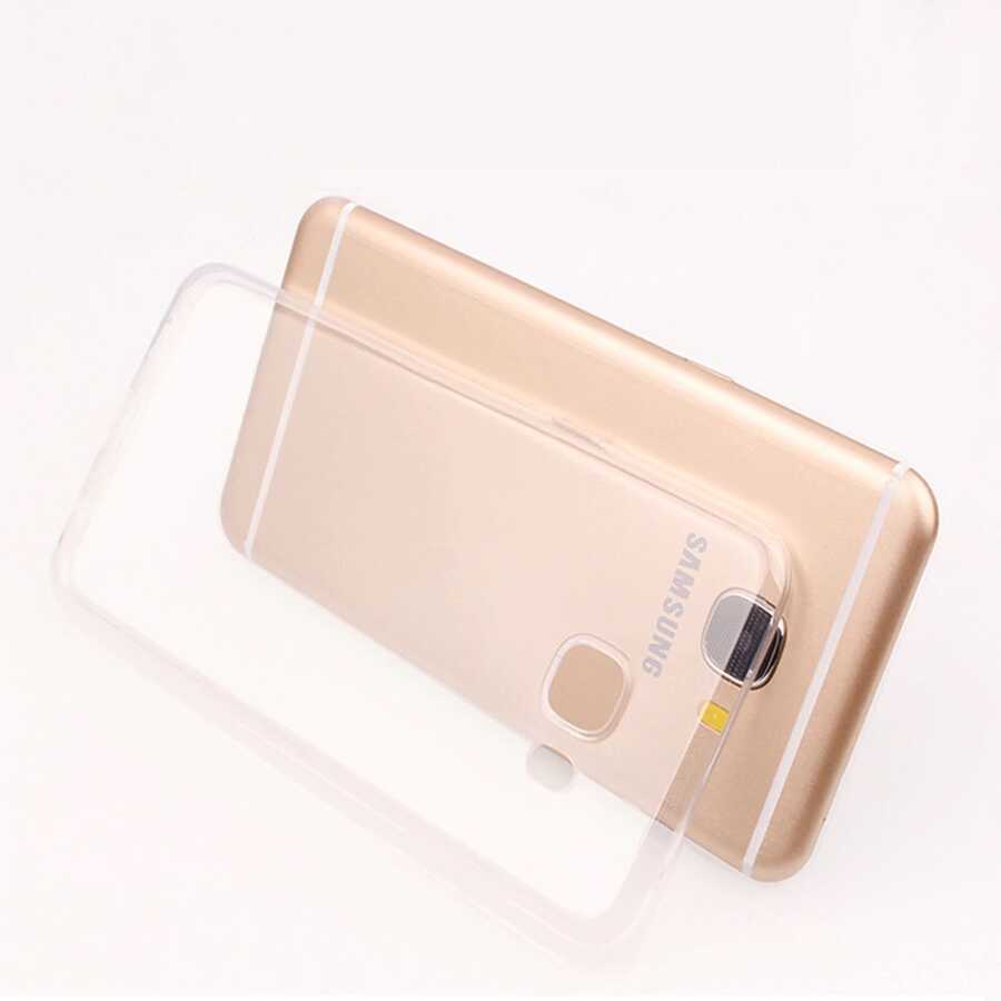Galaxy A8 2016 Kılıf Zore Süper Silikon Kapak Renksiz