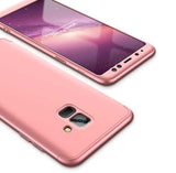 Galaxy A8 Plus 2018 Kılıf Zore Ays Kapak Rose Gold
