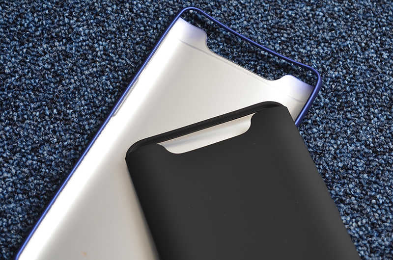 Galaxy A80 Kılıf Zore Premier Silikon Kapak Saks Mavi