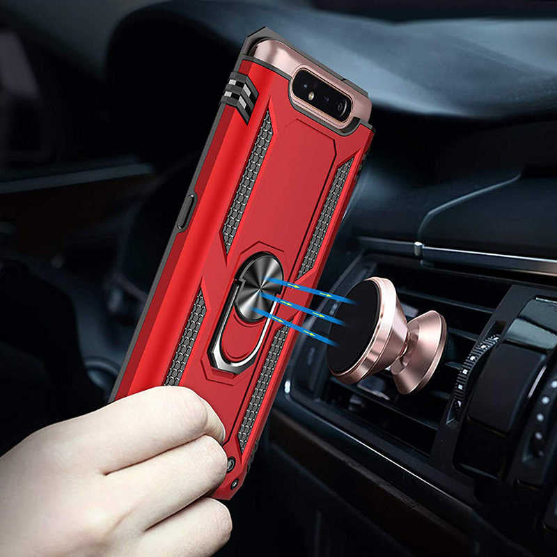 Galaxy A80 Kılıf Zore Vega Kapak Siyah