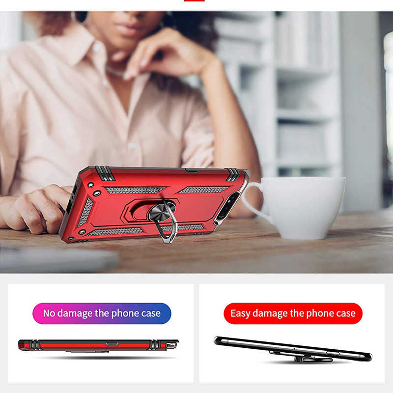 Galaxy A80 Kılıf Zore Vega Kapak Siyah