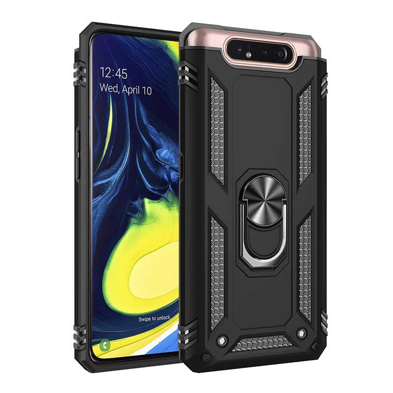 Galaxy A80 Kılıf Zore Vega Kapak Siyah