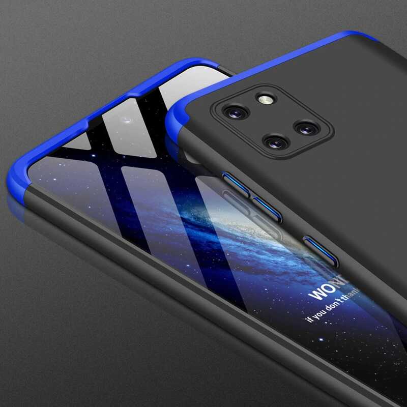 Galaxy A81 (Note 10 Lite) Kılıf Zore Ays Kapak Siyah-Mavi