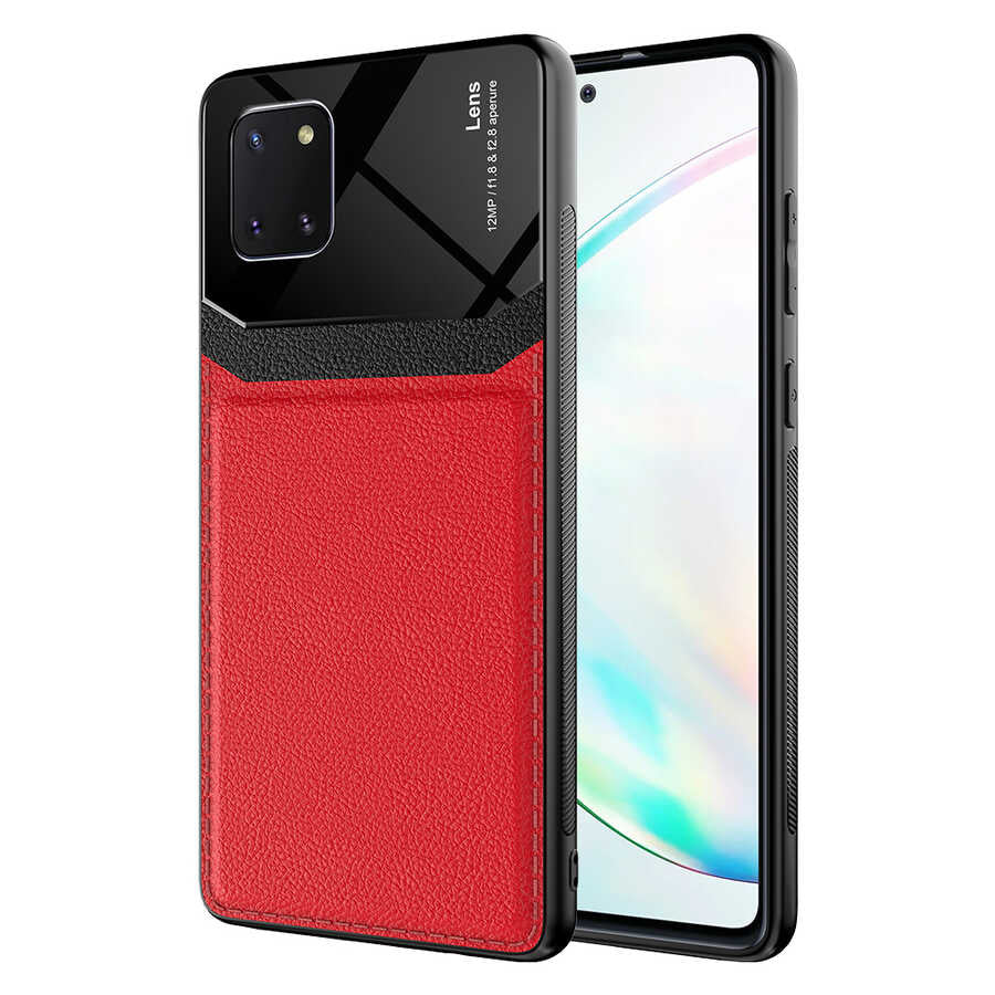 Galaxy A81 (Note 10 Lite) Kılıf Zore Emiks Kapak Kırmızı