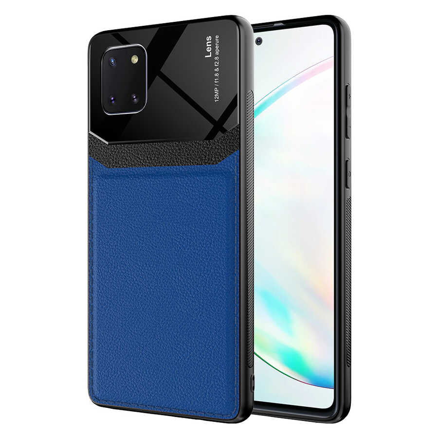 Galaxy A81 (Note 10 Lite) Kılıf Zore Emiks Kapak Lacivert