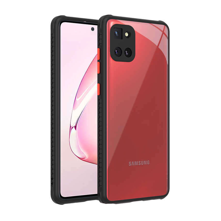 Galaxy A81 (Note 10 Lite) Kılıf Zore Kaff Kapak Siyah