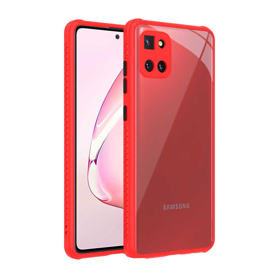 Galaxy A81 (Note 10 Lite) Kılıf Zore Kaff Kapak Kırmızı