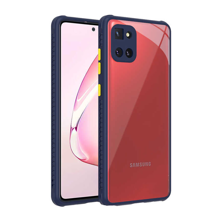 Galaxy A81 (Note 10 Lite) Kılıf Zore Kaff Kapak Lacivert