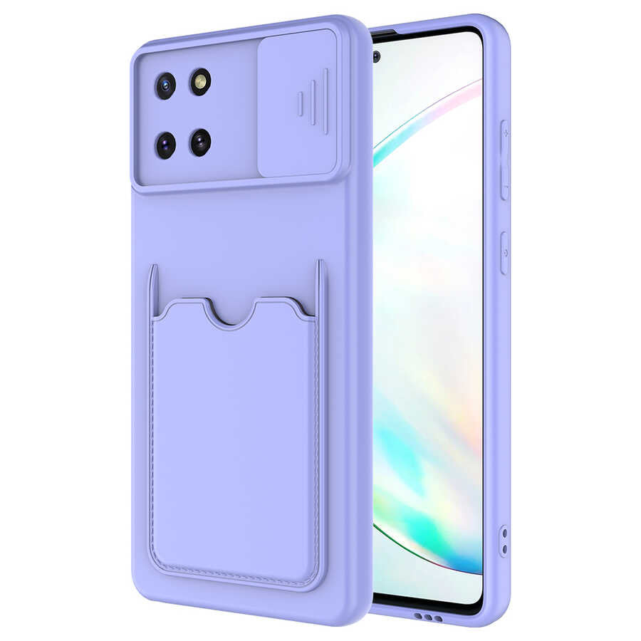 Galaxy A81 (Note 10 Lite) Kılıf Zore Kartix Kapak Lila