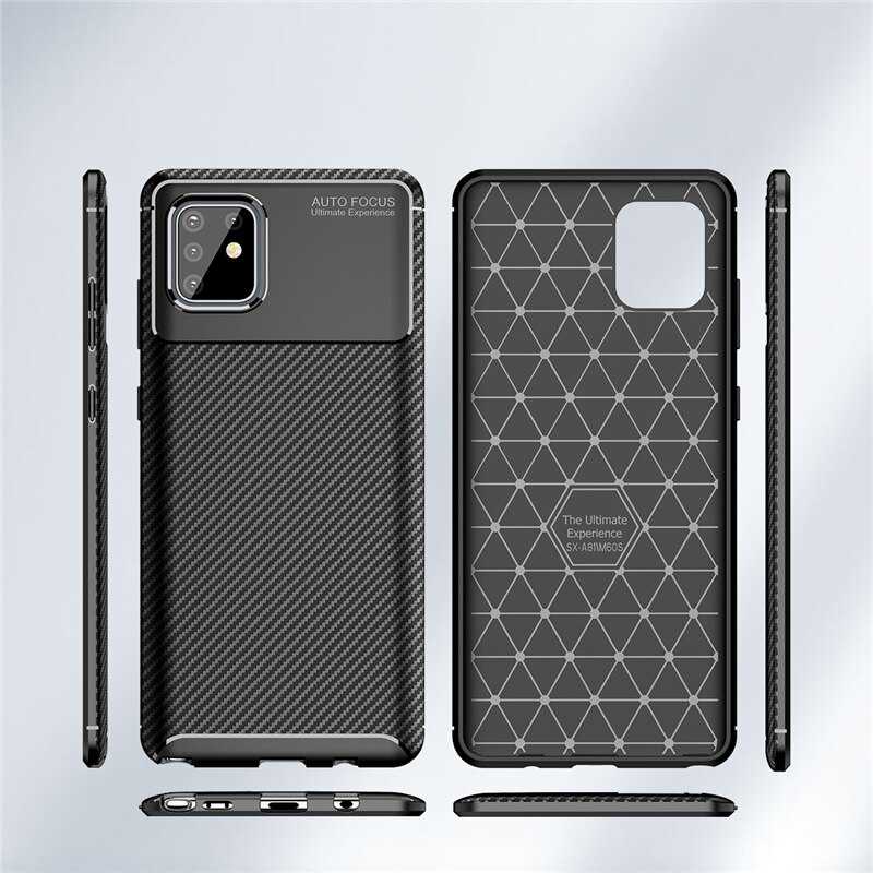 Galaxy A81 (Note 10 Lite) Kılıf Zore Negro Silikon Kapak Kahverengi