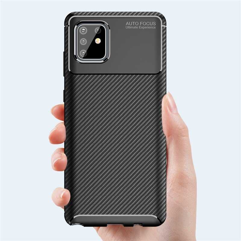 Galaxy A81 (Note 10 Lite) Kılıf Zore Negro Silikon Kapak Kahverengi