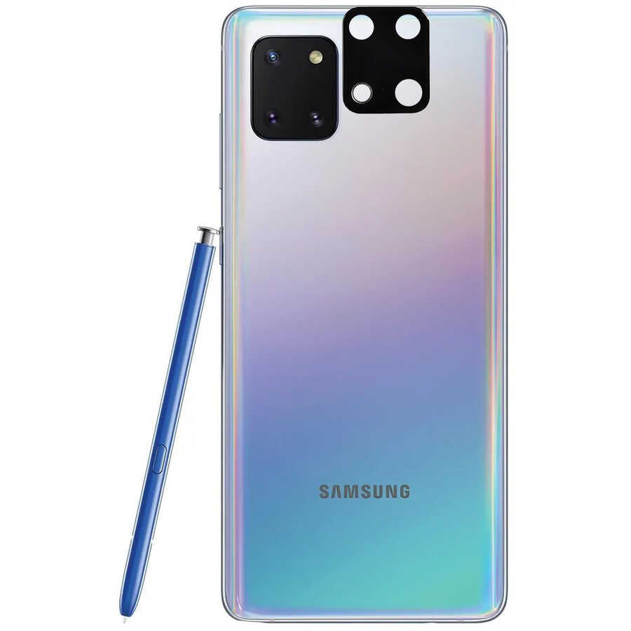 Galaxy A81 (Note 10 Lite) Zore 3D Kamera Camı Siyah