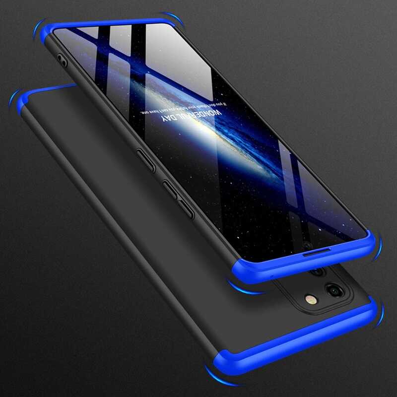 Galaxy A91 (S10 Lite) Kılıf Zore Ays Kapak Siyah-Mavi