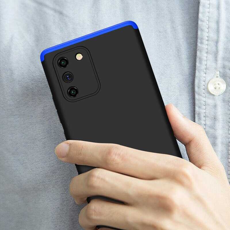 Galaxy A91 (S10 Lite) Kılıf Zore Ays Kapak Siyah-Mavi