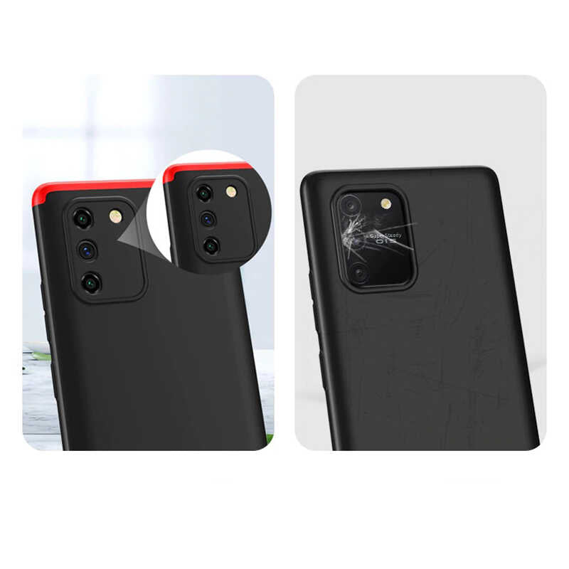 Galaxy A91 (S10 Lite) Kılıf Zore Ays Kapak Siyah-Mavi