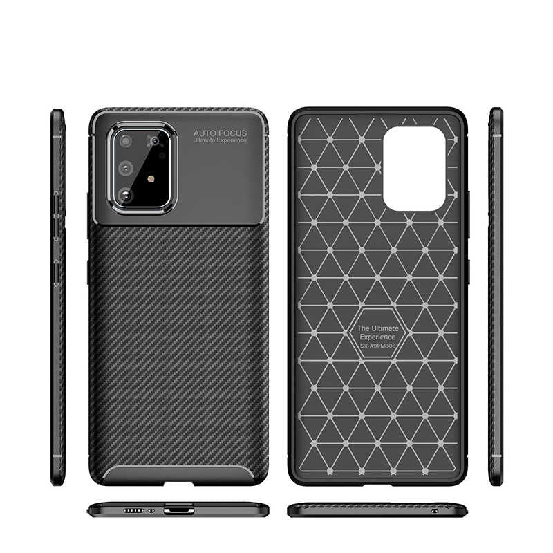 Galaxy A91 (S10 Lite) Kılıf Zore Negro Silikon Kapak Kahverengi