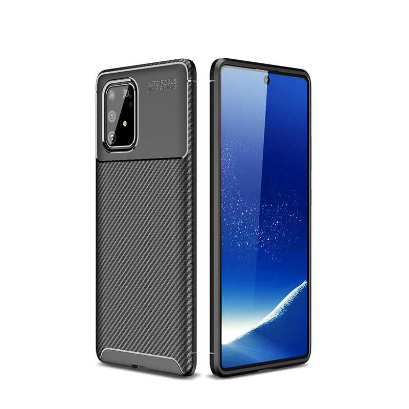 Galaxy A91 (S10 Lite) Kılıf Zore Negro Silikon Kapak Siyah
