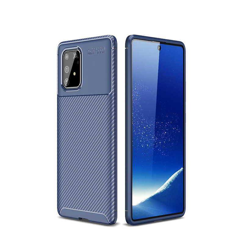 Galaxy A91 (S10 Lite) Kılıf Zore Negro Silikon Kapak Lacivert